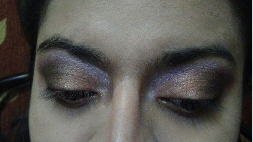 smokey bronze and purple eyes
